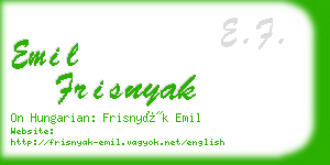 emil frisnyak business card